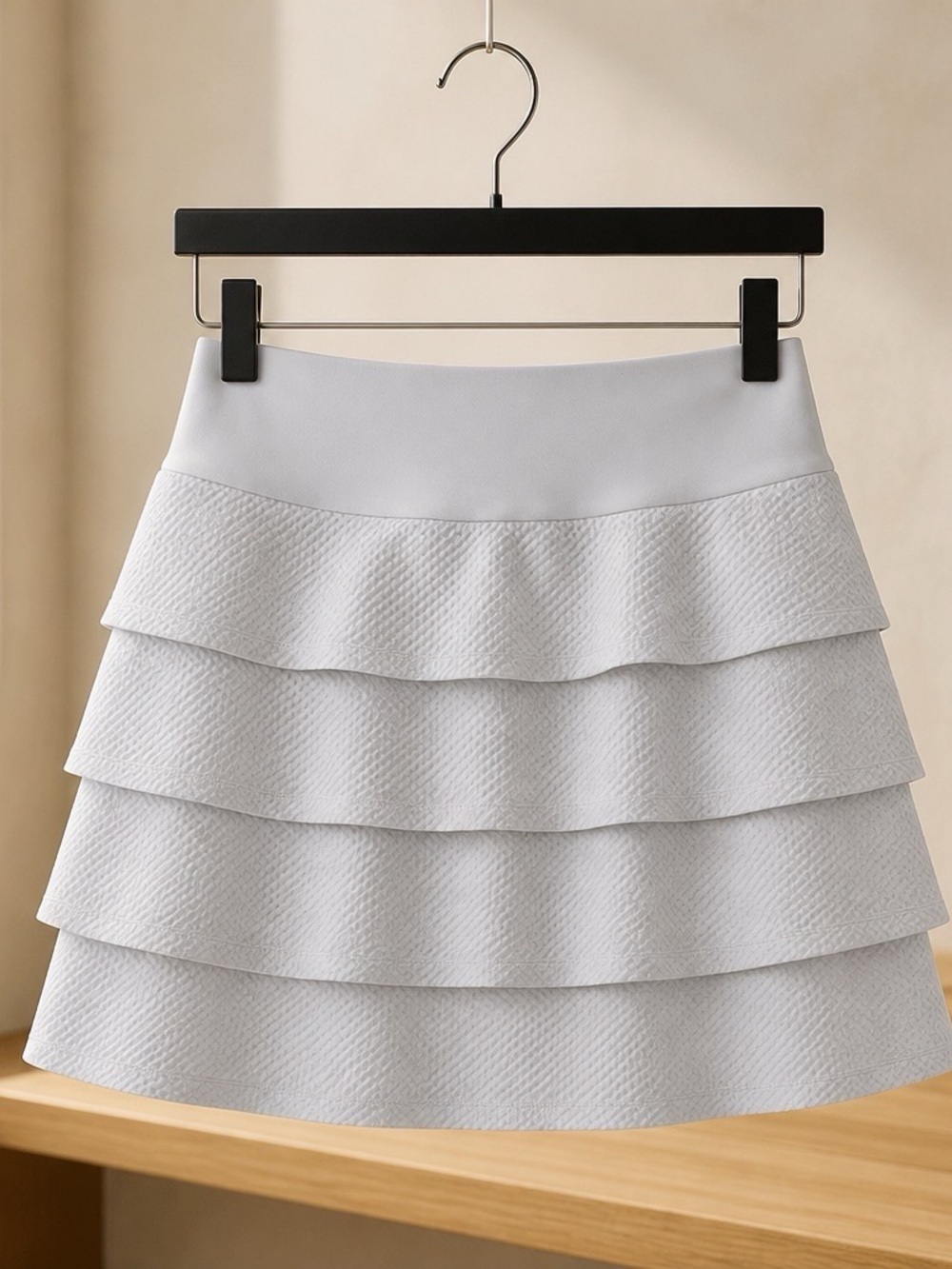 Kyodan Tiered Athletic Skort White Womens size XS Tennis, pickleball skort